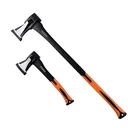 Set of 2 axes - hatchet and splitting axe - carbon steel