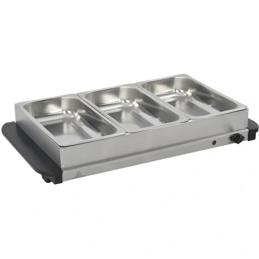 "Buffet warmer 300 W 3x2.5 L stainless steel image"