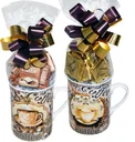 Porcelain coffee mug "Coffee" filled with iced candy, set of 2