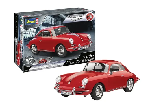 "Simple model kit Porsche 356 B Coup" (easy-click) in scale 1/16 - 127 individual parts image"