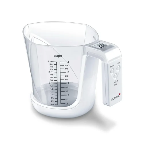 "Digital measuring cup scale “Mia”, up to 3 kg, white, removable measuring cup image"