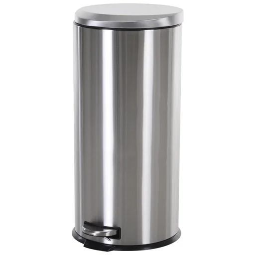 "Pedal bin with inner bucket silver/black image"