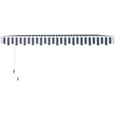Garden awning with folding arm