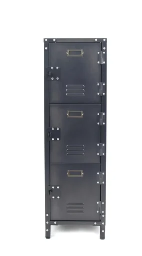 "Vintage metal cabinet, 3 doors image"