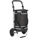 Shopping cart max. 25 kg | Removable shopping bag | With cooling compartment | Black aluminum