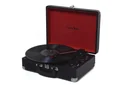 Suitcase record player with encoding function, AUX-in, Bluetooth, USB in real wood housing
