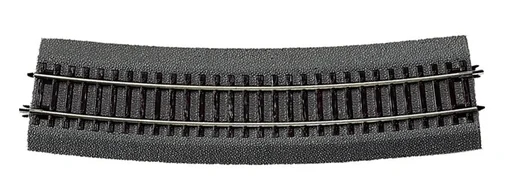 "6 pieces curved track R9 with bedding, radius 826.4 mm, curve angle 15° image"