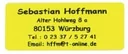 Address labels with yellow background, self-adhesive, 1000 pieces