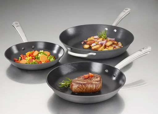 "Cast iron frying pan set "professional", Ø 24 and 28 cm image"