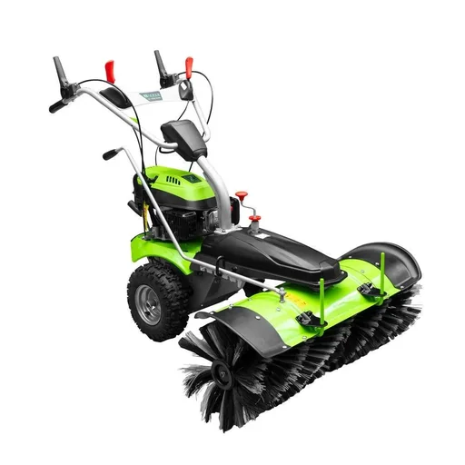 "Sweeper "ZI-KM1000", with snow blade, 3600 watts, green image"