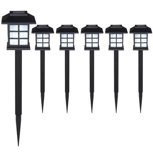 "6 x LED outdoor solar lights image"