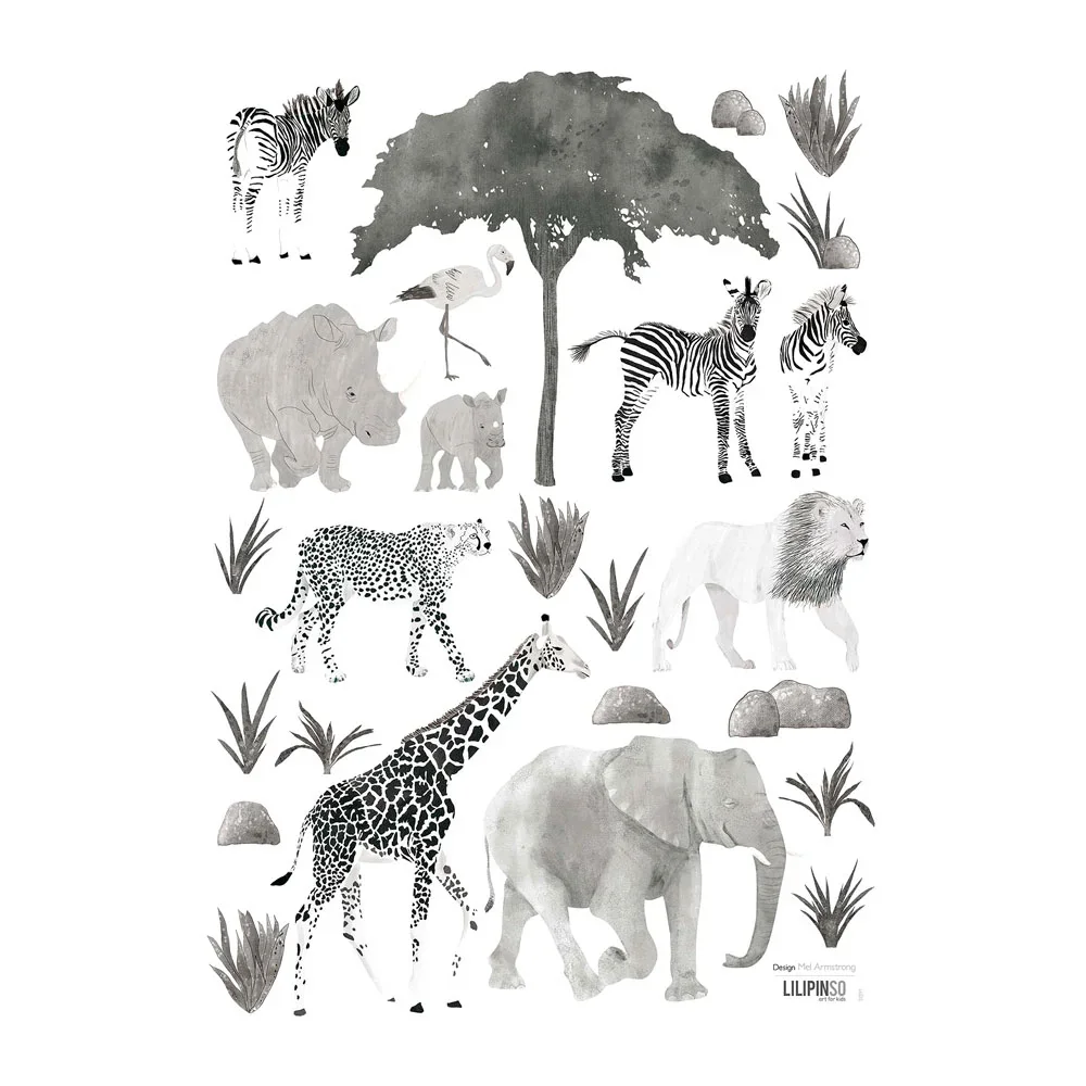 "Lilipinso Wall Sticker A3 Safaritation image"