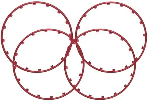 "Rim Ringz rim ring, 18 inches, color red image"
