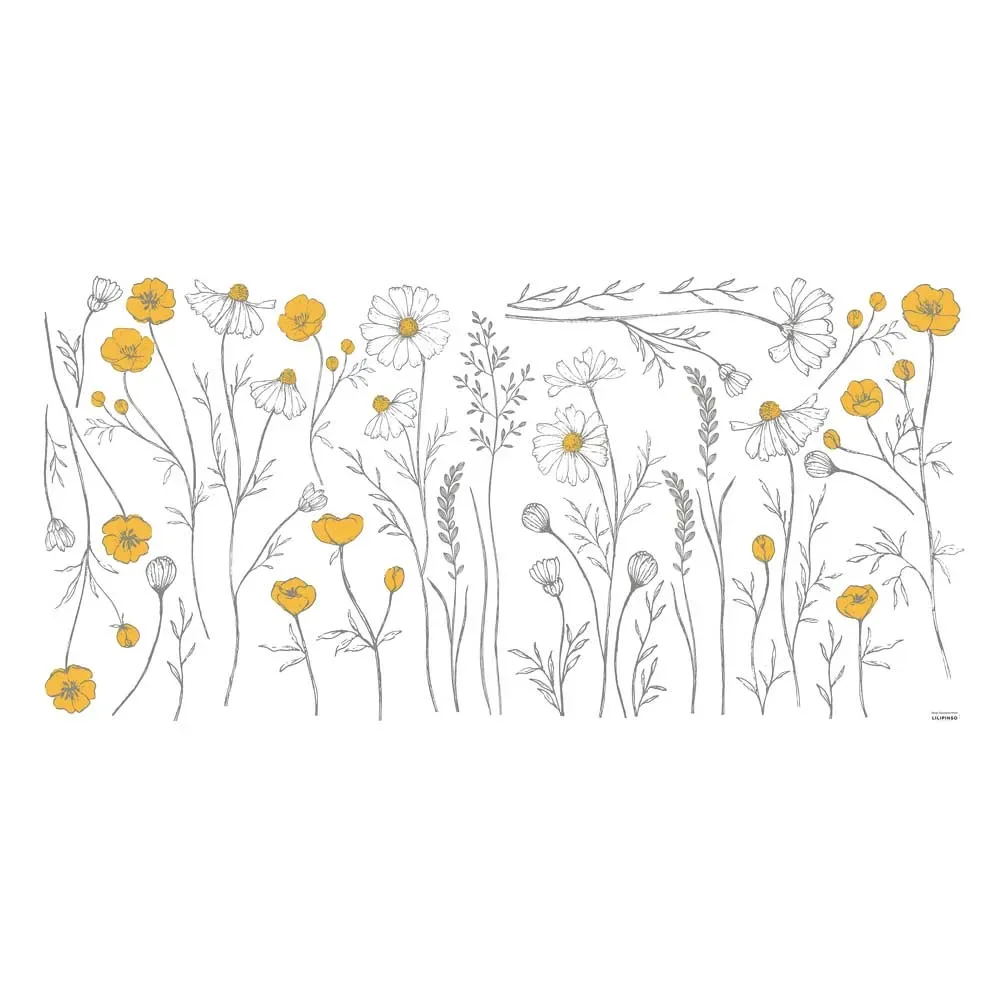 "Lilipinso Wall Sticker XL Chamomile & Butterflower Large image"