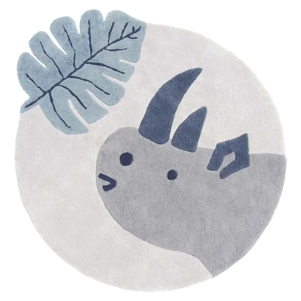 "Lilipinso carpet rhino gray blue 100 cm image"