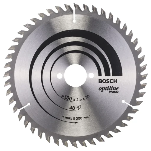 "Circular saw blade 190 x 30 x 2.6 mm, 48 teeth image"
