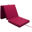 Mattress dark red 190x70x10cm foldable