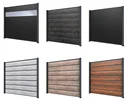 Privacy screen extension, anthracite, 1.94 x 1.86 m, laminated panels with a concrete look