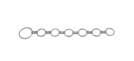 "Flat link collar with 7 rings image"