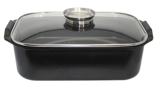 "DuoVital ceramic roaster with steaming and cooking insert 7 liters - 2 in 1 with aroma lid image"