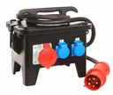Construction site power distributor M4 connection CEE 400V, 32A, 3 sockets 230V, 2+1 CEE sockets 400V