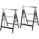 Set of 2 height-adjustable trestles - max. 200 kg each - adjustable from 79 to 130 cm