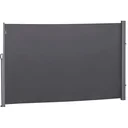 Side awning, privacy and sun protection, side roller blind, polyester, grey, 3 x 2 m