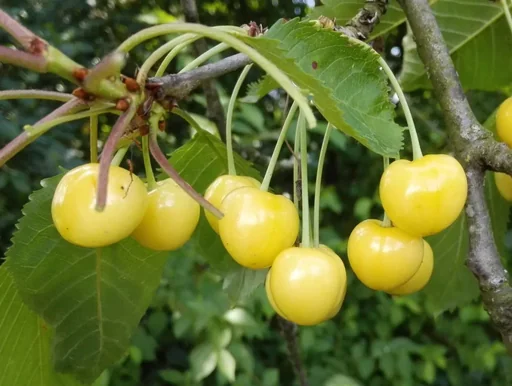 "Sweet cherry "Dönissens Gelbe Knorperlkirsche" half-standard, in a 10L container, juicy and sweet image"