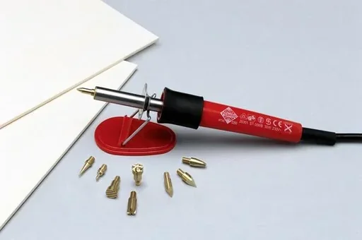 "Pyrography iron with 9 burning tips, 230 Volt/ 50 Hz (rated power 30 Watt) image"