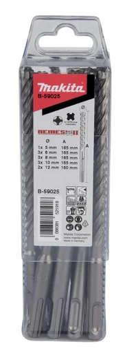 "NEMESIS2 drill set SDS+ 12 pieces image"