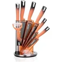 Kitchen knife set - with standard - 8-piece - orange