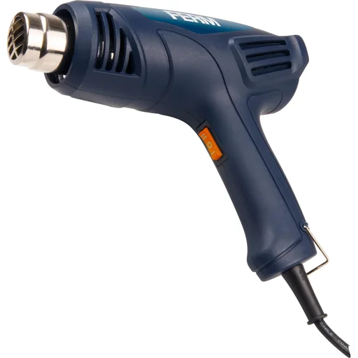 "HAM1015 Hot Air Gun 2000W - 2 Temperature Settings: 450°C and 600°C - Stand - Incl. 2 Nozzles and Storage Case image"