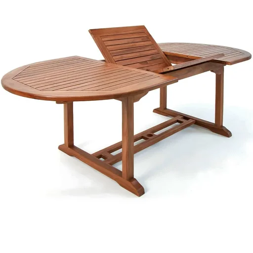 "Vanamo garden table made of eucalyptus wood, extendable, 150-200 x 100 x 74 cm image"