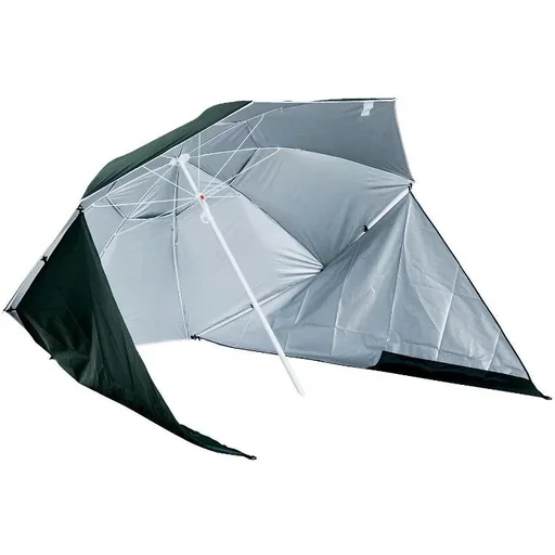 "2 in 1 beach umbrella parasol 210cm green image"