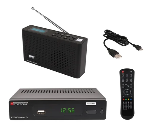 "DAB+ Freenet Set with Freenet DVB-T2 Full HD Receiver and DAB+ Radio image"
