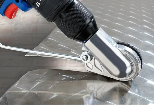 "Sheet metal shears attachment for cordless screwdriver image"