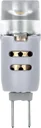 LED low-voltage pin base lamp with 1.2 watts, G4, 12 volts, warm white