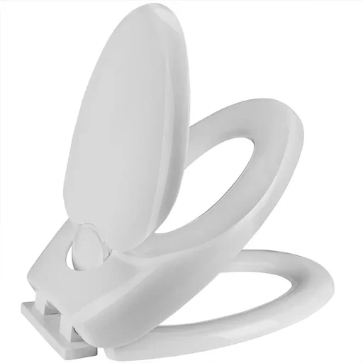 "Toilet seat "Family" with double soft-close mechanism - white image"