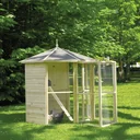 8-corner aviary with bird cage + entrance lock