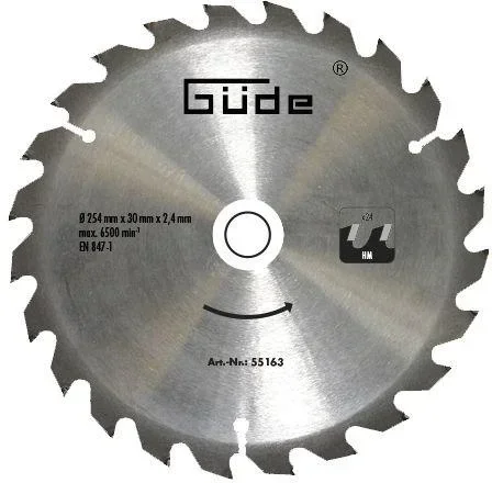 "Wood saw blade HM 254x30 - 24 teeth image"