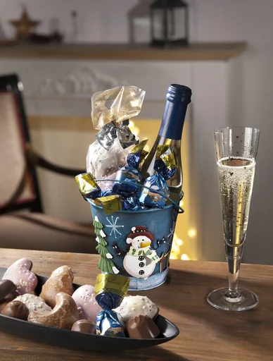 "Nostalgic metal bucket "Christmas" image"
