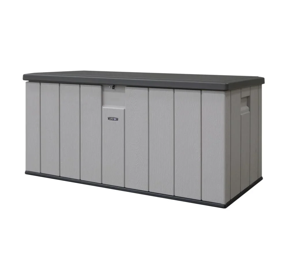 Cushion Box 570 L Light Gray 150.7×71.9×69.1 cm – Weatherproof Storage Box made of HDPE