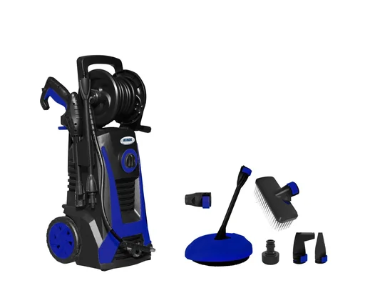"High-pressure cleaner with practical 10-piece accessory set image"
