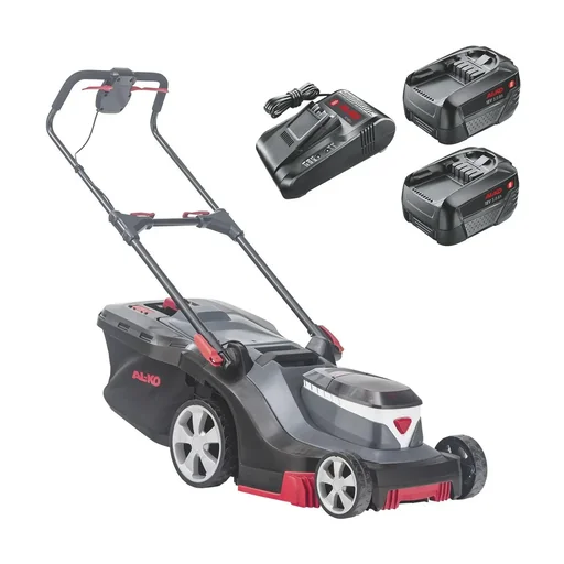 "BOSCH HOME AND GARDEN COMPATIBLE Cordless Lawnmower 382 Li Premium - incl. 2 batteries and charger image"