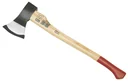 Wooden axe 1,250 g, head black lacquered, edge ground and polished, cutting protection, ash cow foot handle