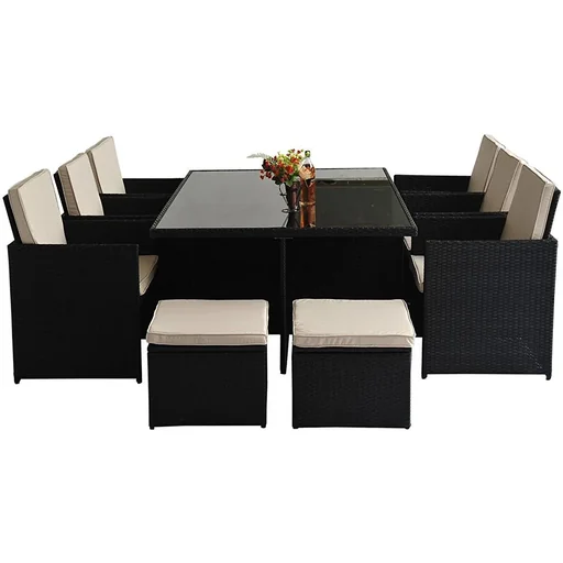 "Polyrattan garden furniture as a 27-piece set image"