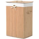 Laundry basket laundry box 72L bamboo square natural
