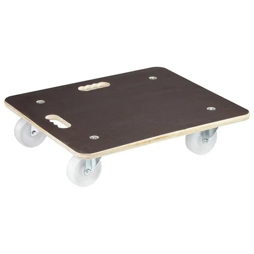 "Transport aid MM 1113, 59 x 49 x 13.5 cm, hard castors Ø 100 mm, roller bearings, Maxigrip FSC® plate, load capacity 400 kg image"