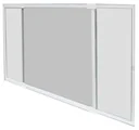 Insect screen sliding window 50x75-142 cm white