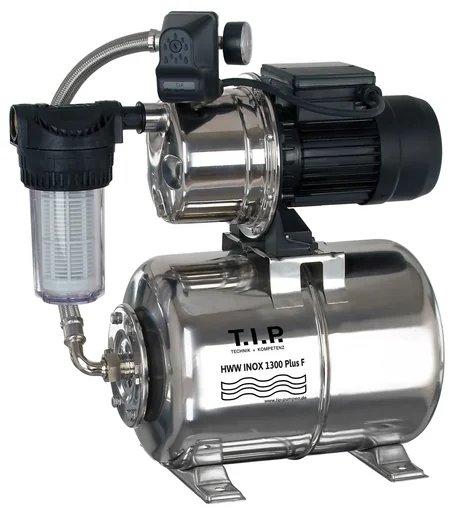 "Domestic waterworks HWW Inox 1300 Plus F stainless steel with pre-filter image"